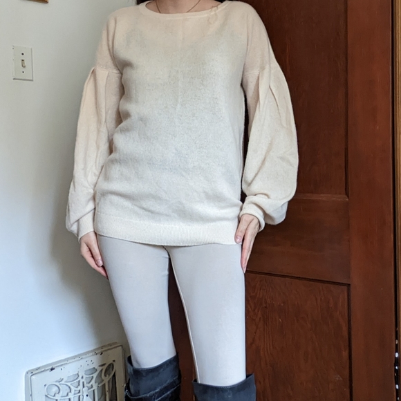 Cashmere Saks Fifth Avenue French Style Sweater Dress - Picture 11 of 13